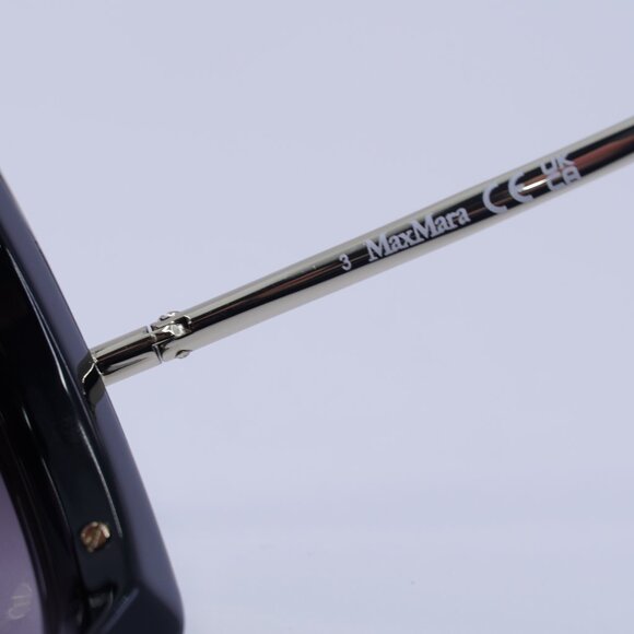 MaxMara MALIBU9 MM0079 01B Sunglasses Black Butterfly Frame, Smoke Lenses - Picture 8 of 9